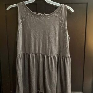 Torrid Peplum Grey 1X Top With Tie In the Back